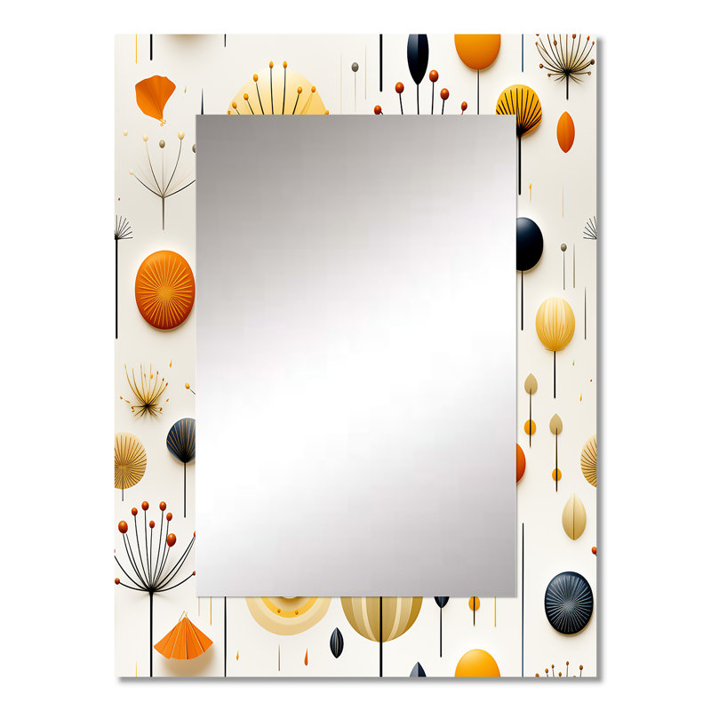 Giasone danois, sophistication moderne - miroir décoratif de style Mid-Century, miroir mural Mid-Century moderne, impression d'art en métal
