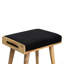 Repose-pieds noir en velours-682926998