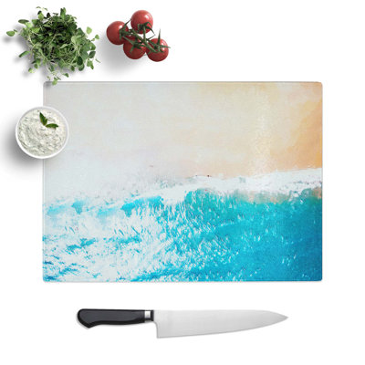 Tempered Glass Beach in Brisbane Australia Chopping Board