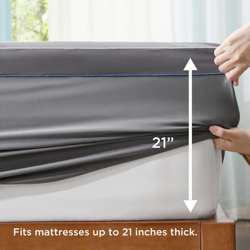 Surmatelas à plateau-coussin simple / simple TG pour dortoir et université, surmatelas gris respirant avec poche profonde
