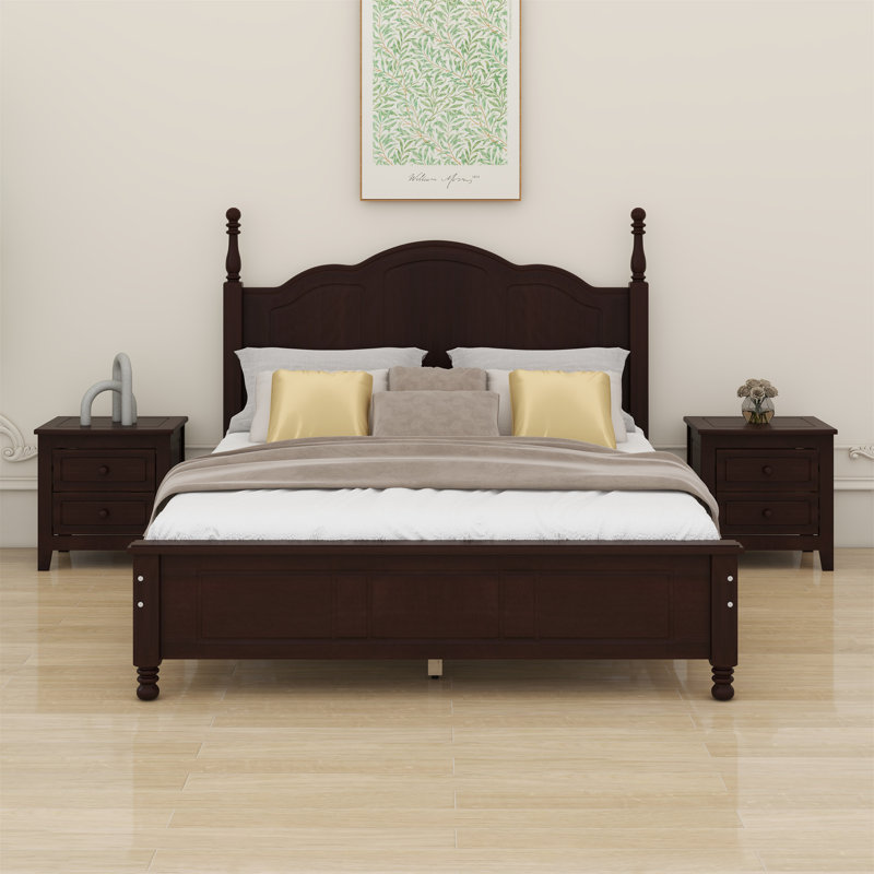 Demircan Piece Bedroom Set, Full , Dark Walnut