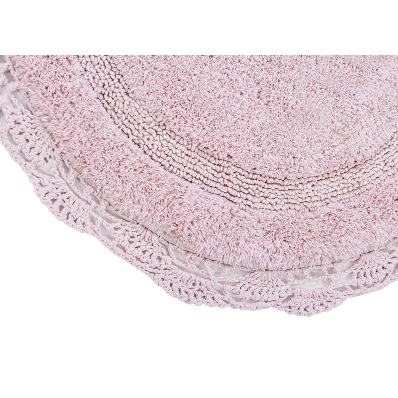 Tapis pour salle de bain Wingert, l 36 po x L 36 po, Rose