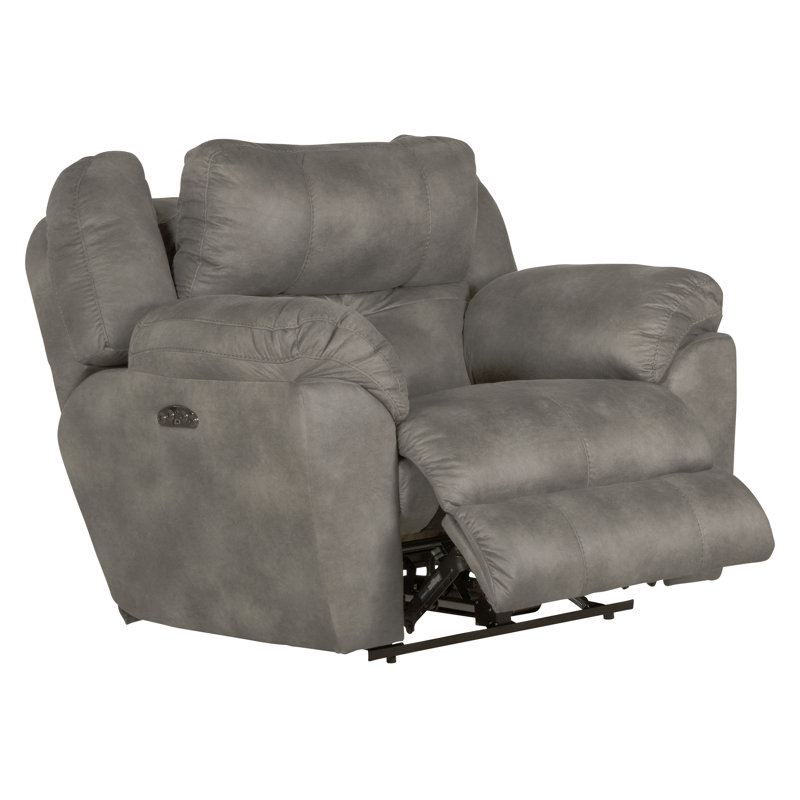 Chavers 52" Wide Power Standard Recliner, Steel, No