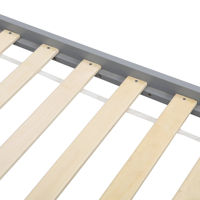 Matthew Solid Wood Bed, Double (4'6), Grey