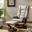 Fauteuils inclinables ajustables, structure en bois et similicuir, salon moderne pour la maison