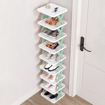 9 Pair Stackable Shoe Rack