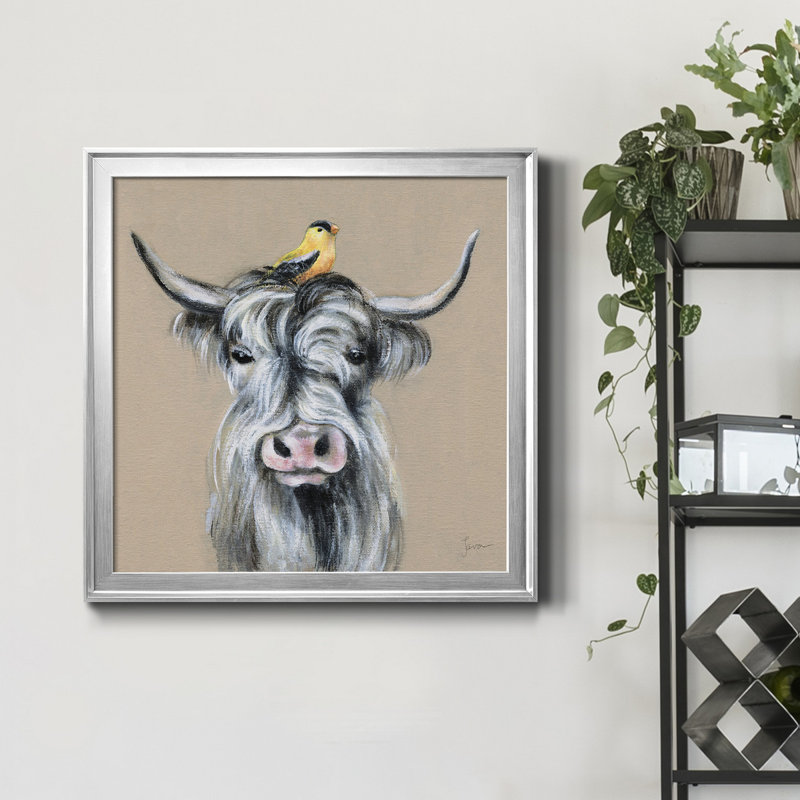 «Playful Nature 4», reproduction d'art sur toile encadrée, H 34,5 po x l 34,5 po x P 1,5 po, Encadrement argenté