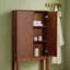 Armoire de rangement au-dessus de la toilette 2 portes Tremolo avec tablettes robustes pour l'organisation de la salle de bain-1566110313