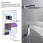 Luxueux système de douche à pluie en métal à finition moderne, expérience de spa à domicile