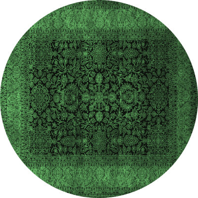 Tapis oriental vert foncé / noir Alamgir