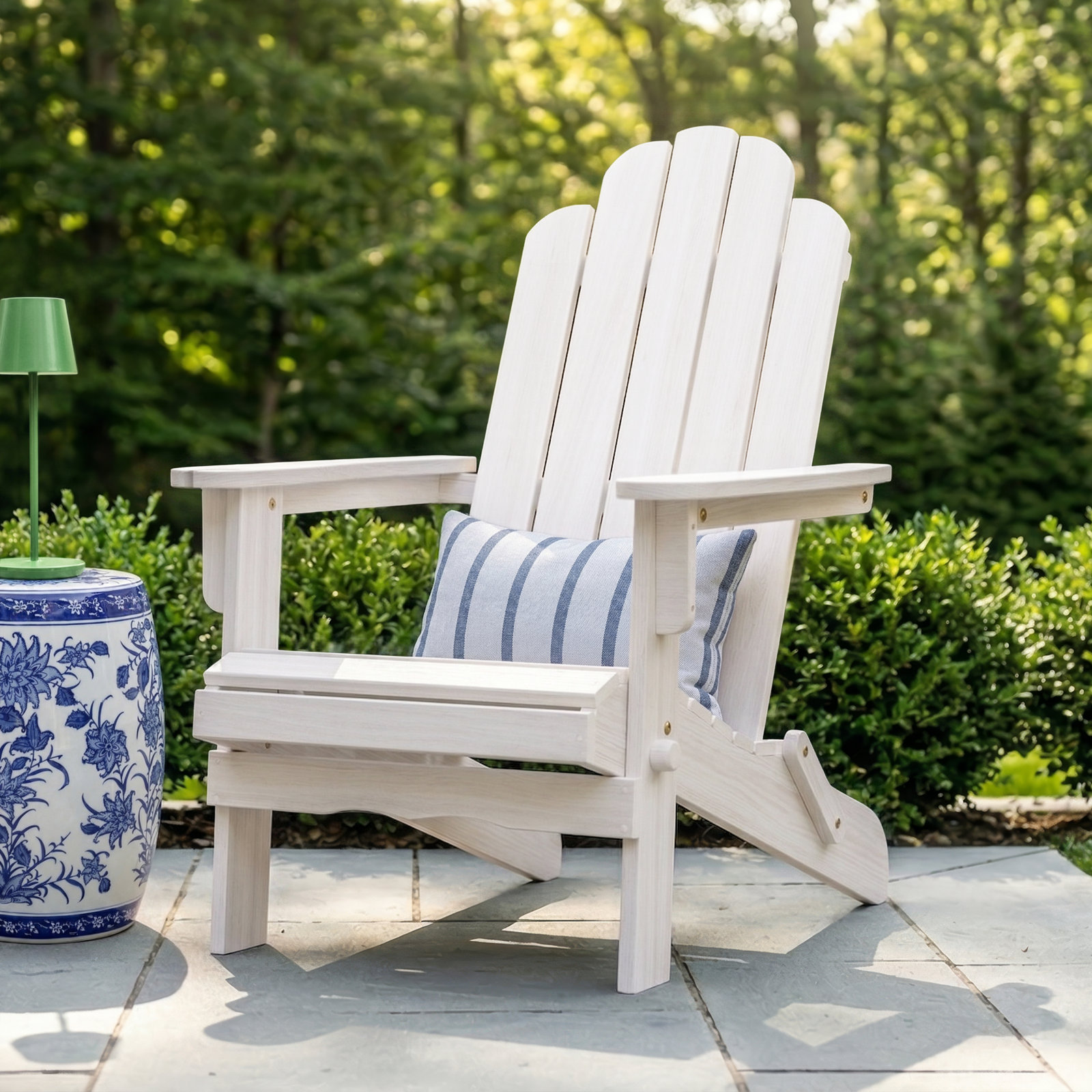 Blackwell Acacia Foldable Outdoor Adirondack Chair, Gray Wash