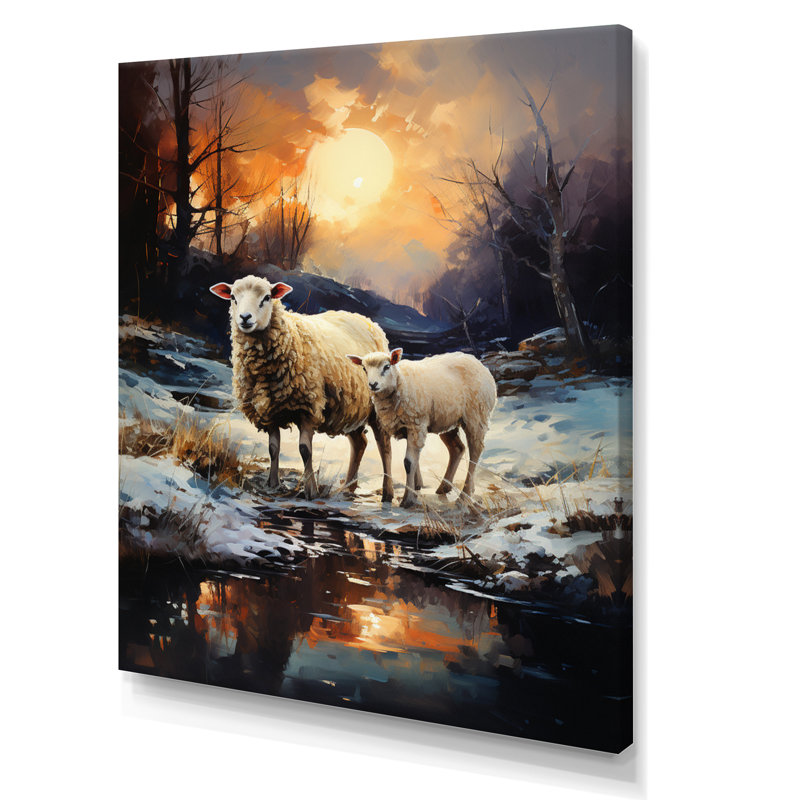 «Sheep Luminous Flock II», reproduction d'art sur toile, Toile tendue, H 20 po x l 12 po x P 1 po