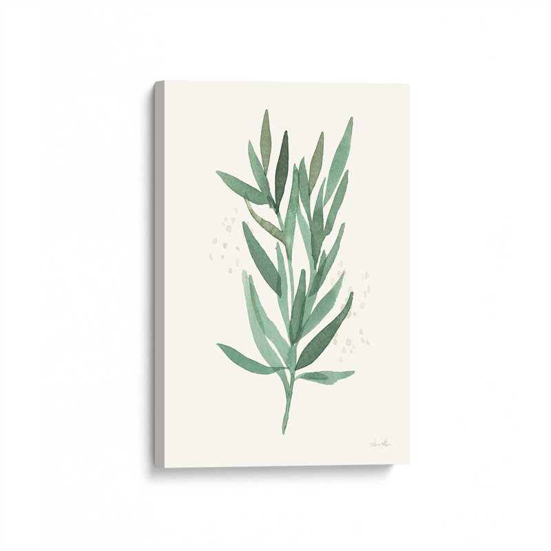 Green Leaf Impressions II Wrapped Canvas, 18" H x 12" W