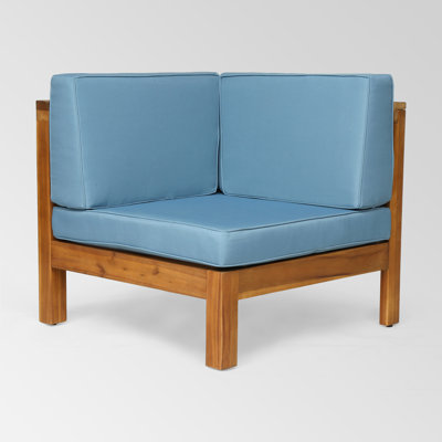 Fauteuil de coin Oana, bleu