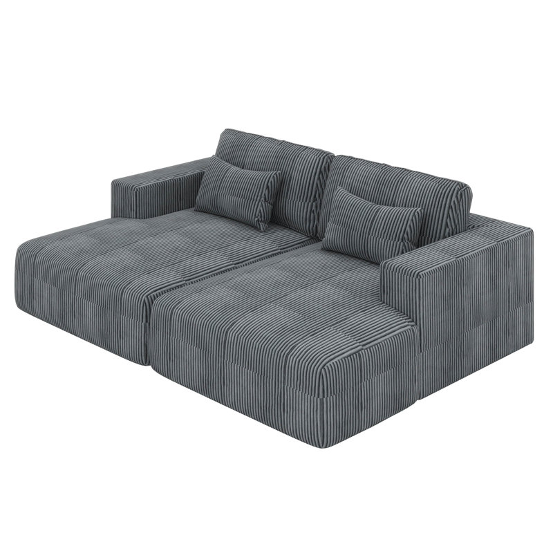 Méridienne surdimensionnée, canapé-lit Cloud Plush, Gris