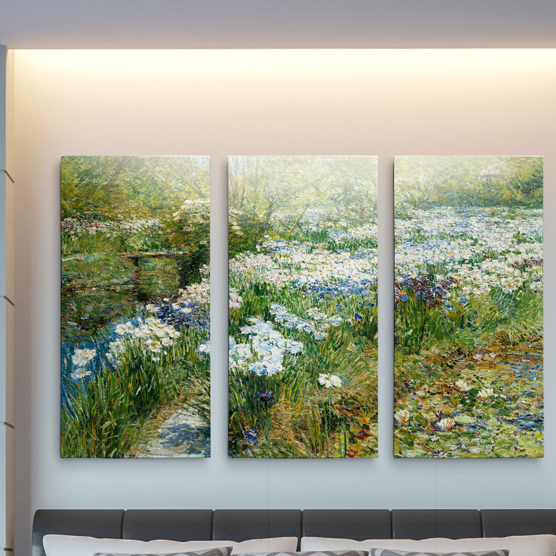 « the water jardin », reproduction d’image multi-pièces sur toile, H 40 po x l 60 po x P 1,5 po