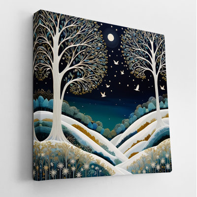 Snowy Night Scene