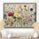 Délicat mur de fleurs sauvages - impressions sur toile de fleurs sauvages, art floral rose
