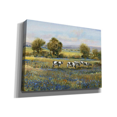 Field Of Cattle I' By Tim O'toole, Canvas Wall Art -  Rosalind Wheeler, 74E30AB6AA0340738C195643FE7A40C3