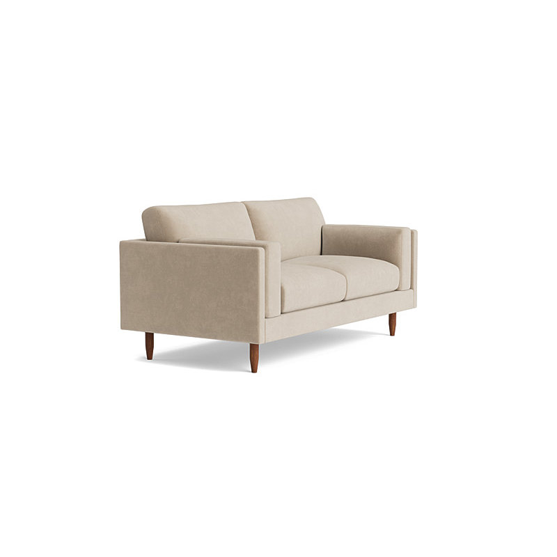 Skinny Fat Loveseat (70"), Velvet - Beige