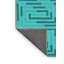 Tapis bleu abstrait en laine / polyester tissé à la machine 2 pi x 3 pi Felizardo