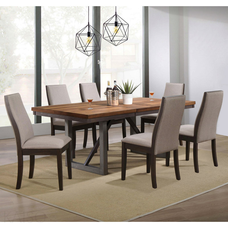 Natural Walnut Extension Dining Table