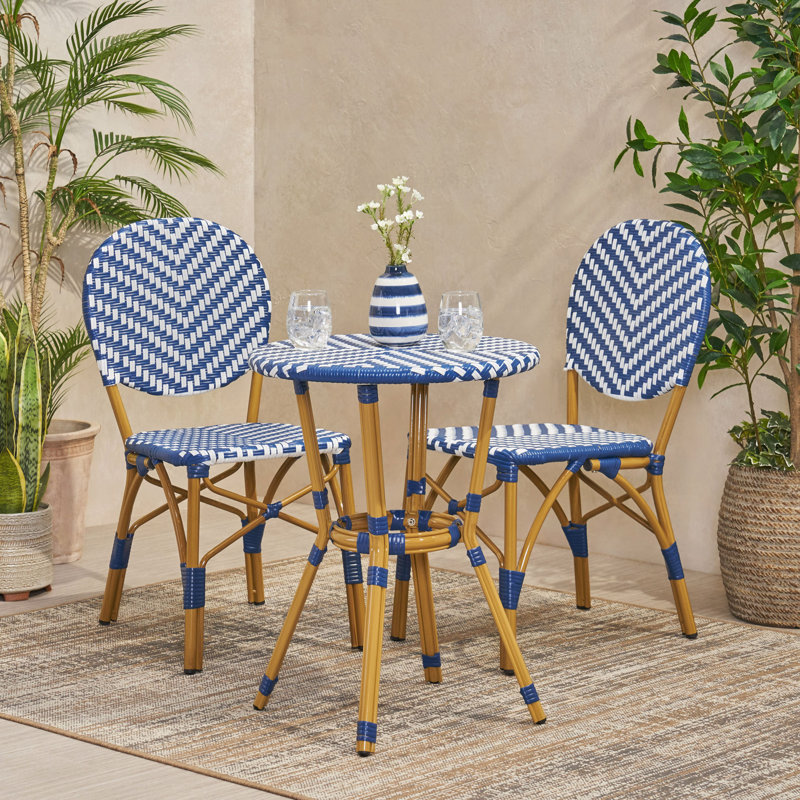 Ensemble d'extérieur français en aluminium 3 pièces