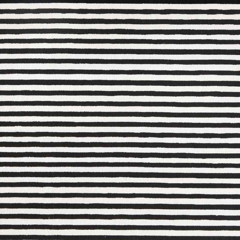 Ensemble de 4 napperons à rayures peintes à la main KATE SPADE à New York 13 po x 19 po, Crème / Noir
