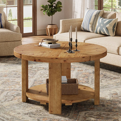 Solid Wood Coffee Table with Storage
