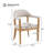 5-Piece Rubber Wood Dining Table Set With Upholstered Chairs