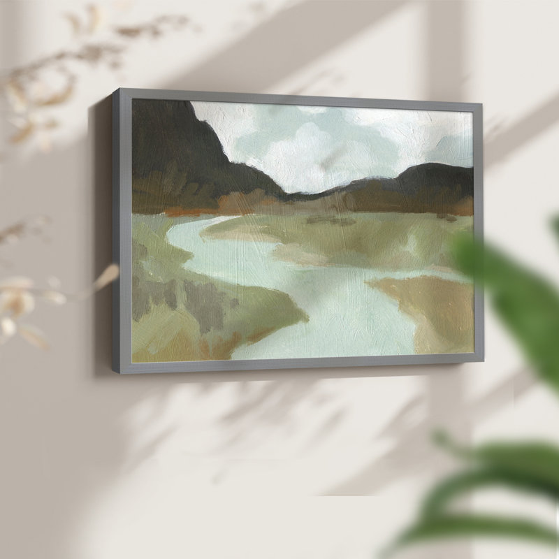 Coldwater Hills II - Reproduction encadrée - Restickable, H 16 po x l 20 po, Gris