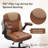 Ergonomic Executive Leather Office Chair, Tilt Adjustment Swivel Desk Chair With Flip-Up Arms And Water-Resistant Upholstery-1055772123