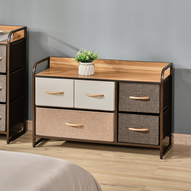 34.4 " Wide 5 Plastic / Acrylic Filing Cabinet