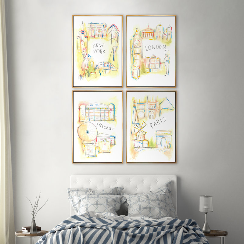 Map Me II Print by Nathan Novac, 53.5" H x 37.5" W x 1.5" D, Glass Coat