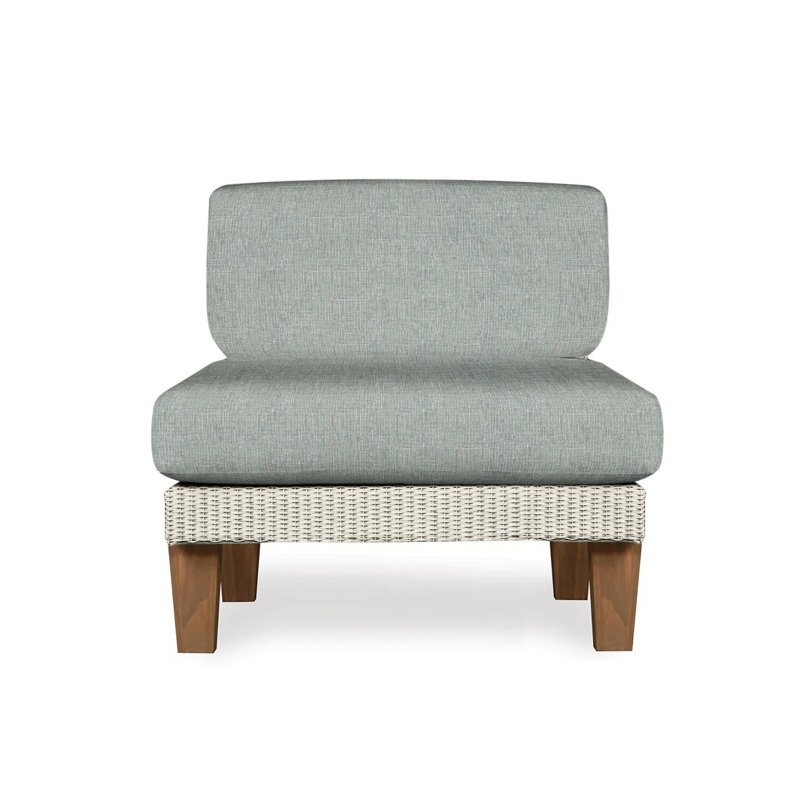Catalina Outdoor Teak Lounge Chair, Demo Mist, Linen
