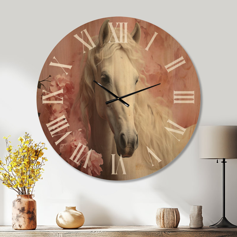 Horloge murale White Horse, Surdimensionné