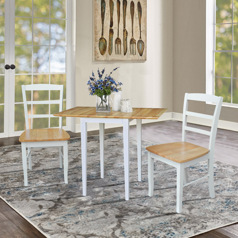 Ensemble de salle à manger extensible 3 pièces en bois massif Cleavenger