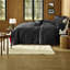 Ensemble de literie de luxe en velours, polyester noir, style chambre à coucher moderne