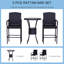 Ensemble de bar en rotin pour 3 PCS avec seaux à glace, meubles de patio avec 1 table de bar et 2 tabourets de bar