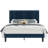 Modern Low-Profile Velvet Upholstered Platform Bed Frame With Headboard-20606689-20606717