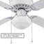  Ventilateur de plafond Cherry Hill avec moteur réversible silencieux, 42 po, blanc