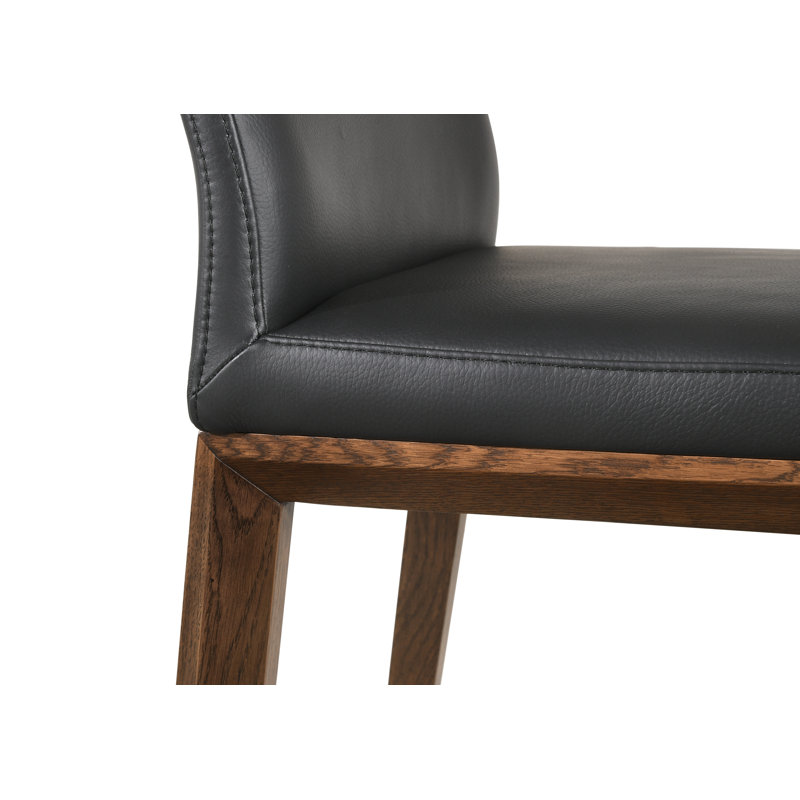 Chaise d'appoint en cuir Cabral, Noir
