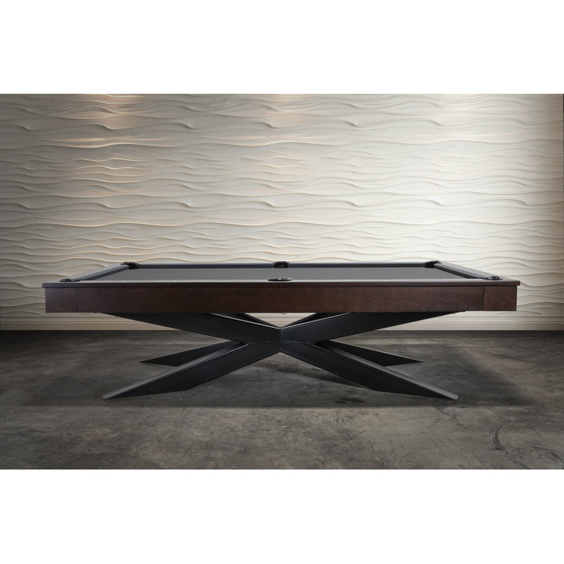 Jett Slate 8' Pool Table with Professional Installation Included, Titanium, 32" H x 58" W x 101" L