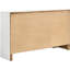 Lit double 5 places, blanc, avec de nombreux rangements intégrés, table de chevet, commode, miroir et chiffonnier, finition contemporaine, structure en hévéa