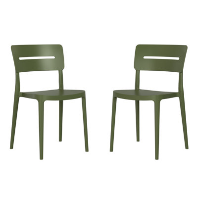 Outdoor Stacking Dining Side Chair (Set Of 2) by George Oliver