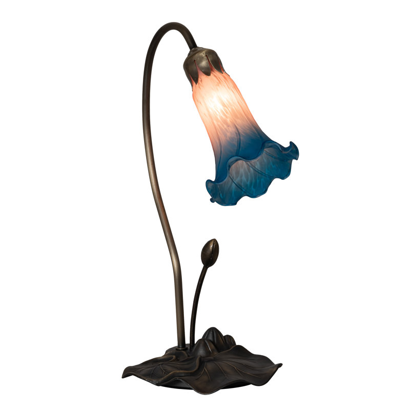 Nedra Metal Arched Lamp, Pink/Blue