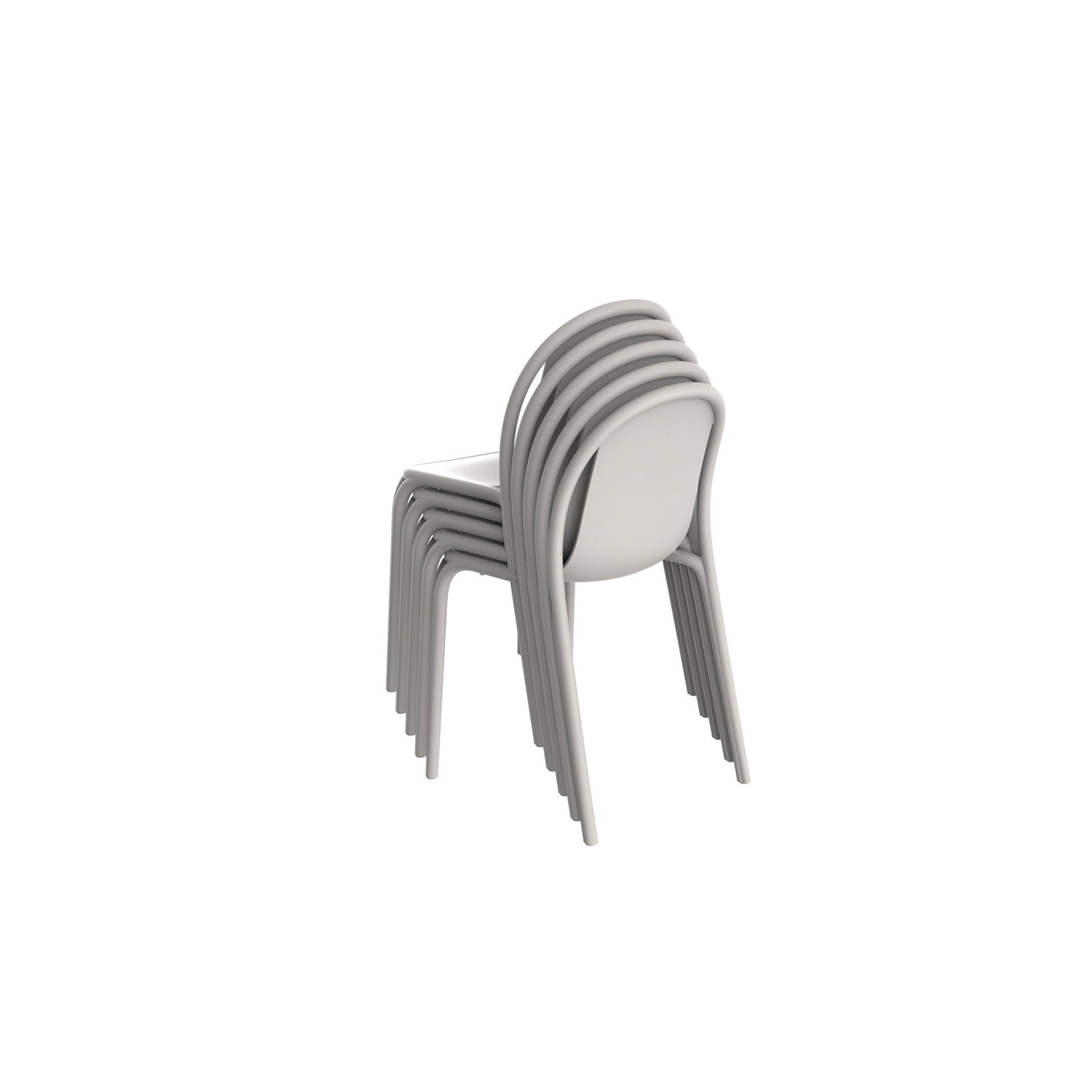 Brooklyn Stacking Patio Dining Side Chair, Tortora