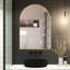 Armoire encastrée 24 po x 36 po avec cadre en métal doré mat, miroir et tablettes réglables pour salle de bain-2020551354