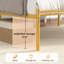 Cadre de lit double, cadre de lit en métal avec tête de lit, lit plateforme en fer sans matelas ni sommier-88618247-102742499
