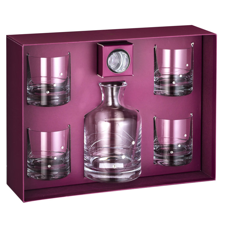 Sparkle 5 - Piece Crystal Lead Free Crystal Beverage Server Set